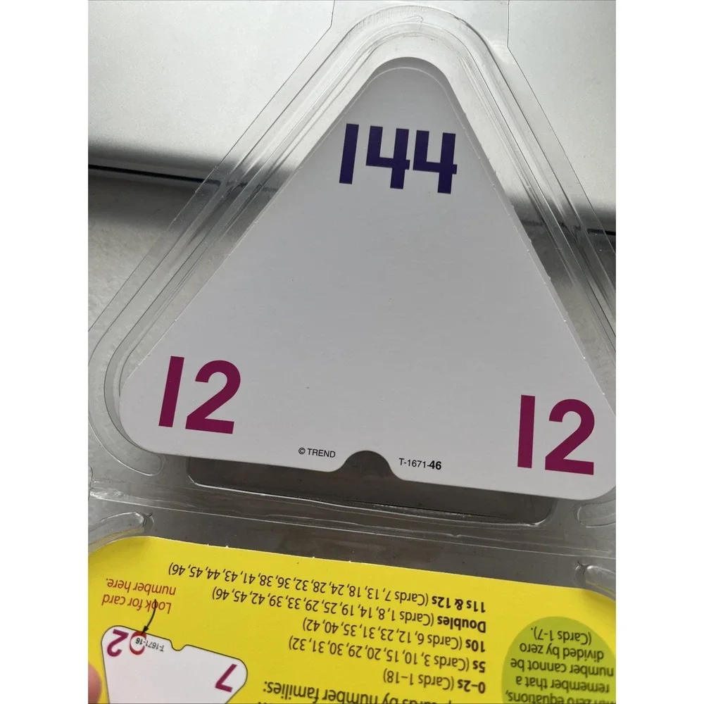 Three Corner Flash Cards Multiplication & Division 1-12